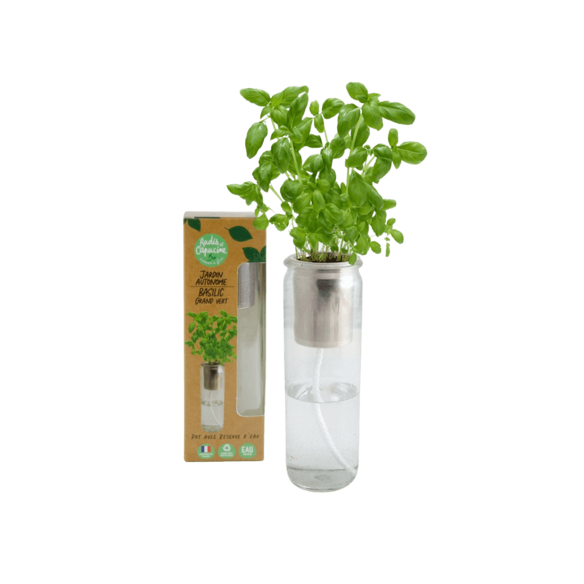Jardin autonome - Basilic BIO - Radis et Capucine