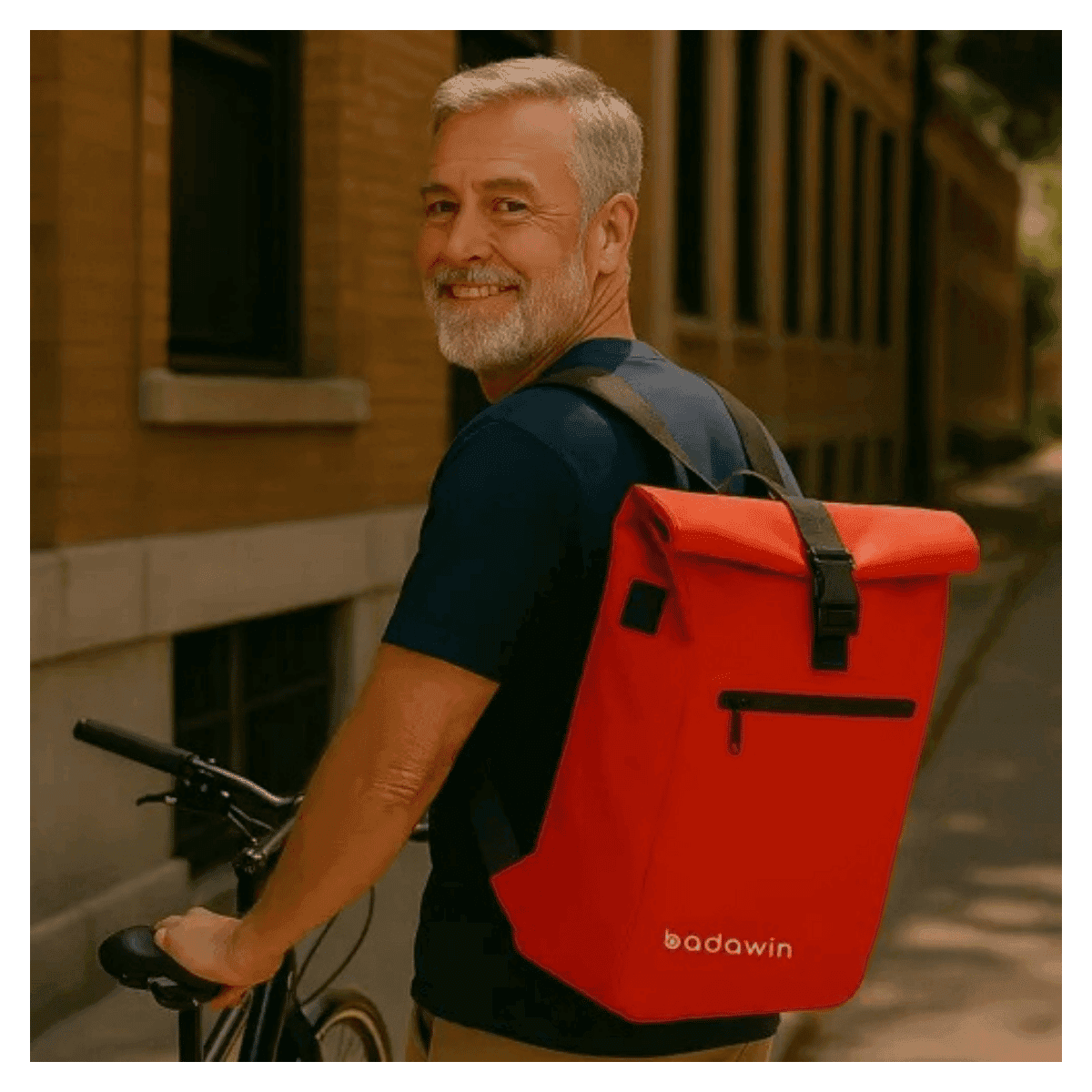 Sac à dos de vélo Ali 27L rouge - BADAWIN