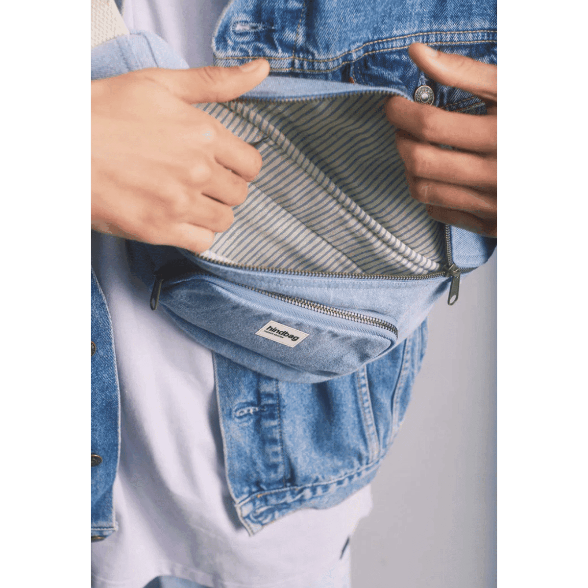 Sac banane XL Sofia Denim Bleu - HINDBAG