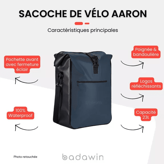 Sacoche De Vélo Aaron - Bleu - BADAWIN