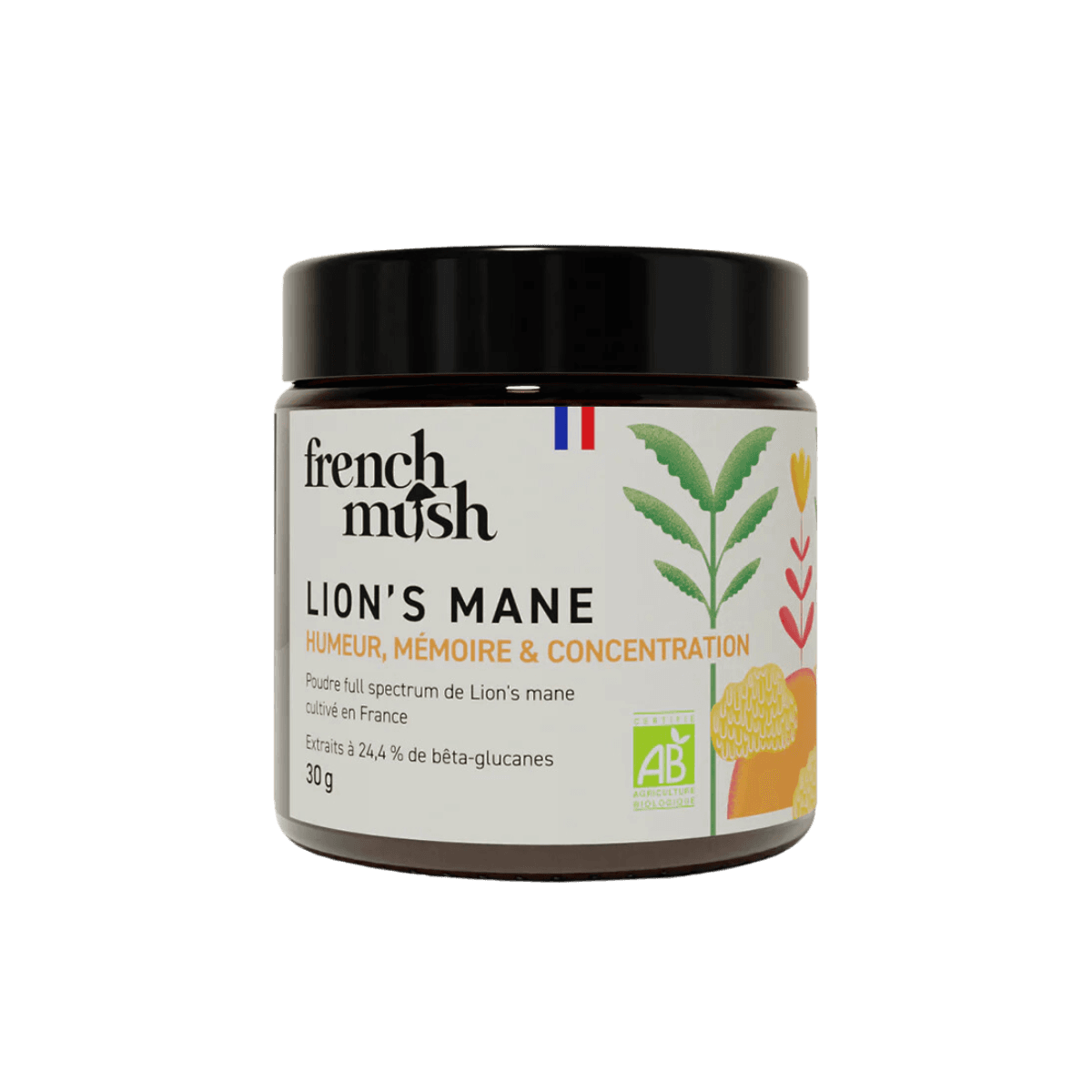 Mémoire Concentration et Humeur - 30g poudre Lion's Mane - French Mush