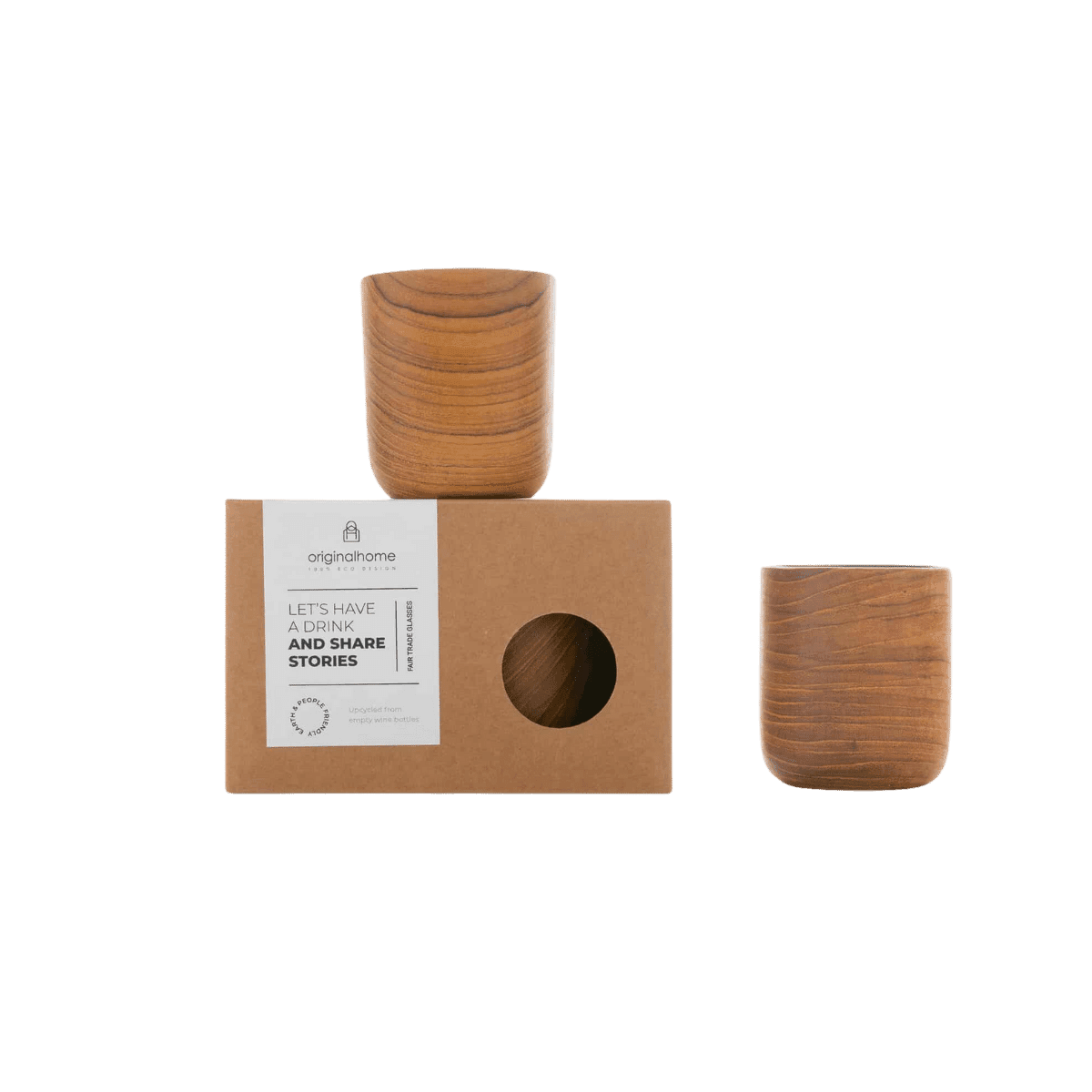 Set de 2 Verres en teck - Eco Cups - Originalhome