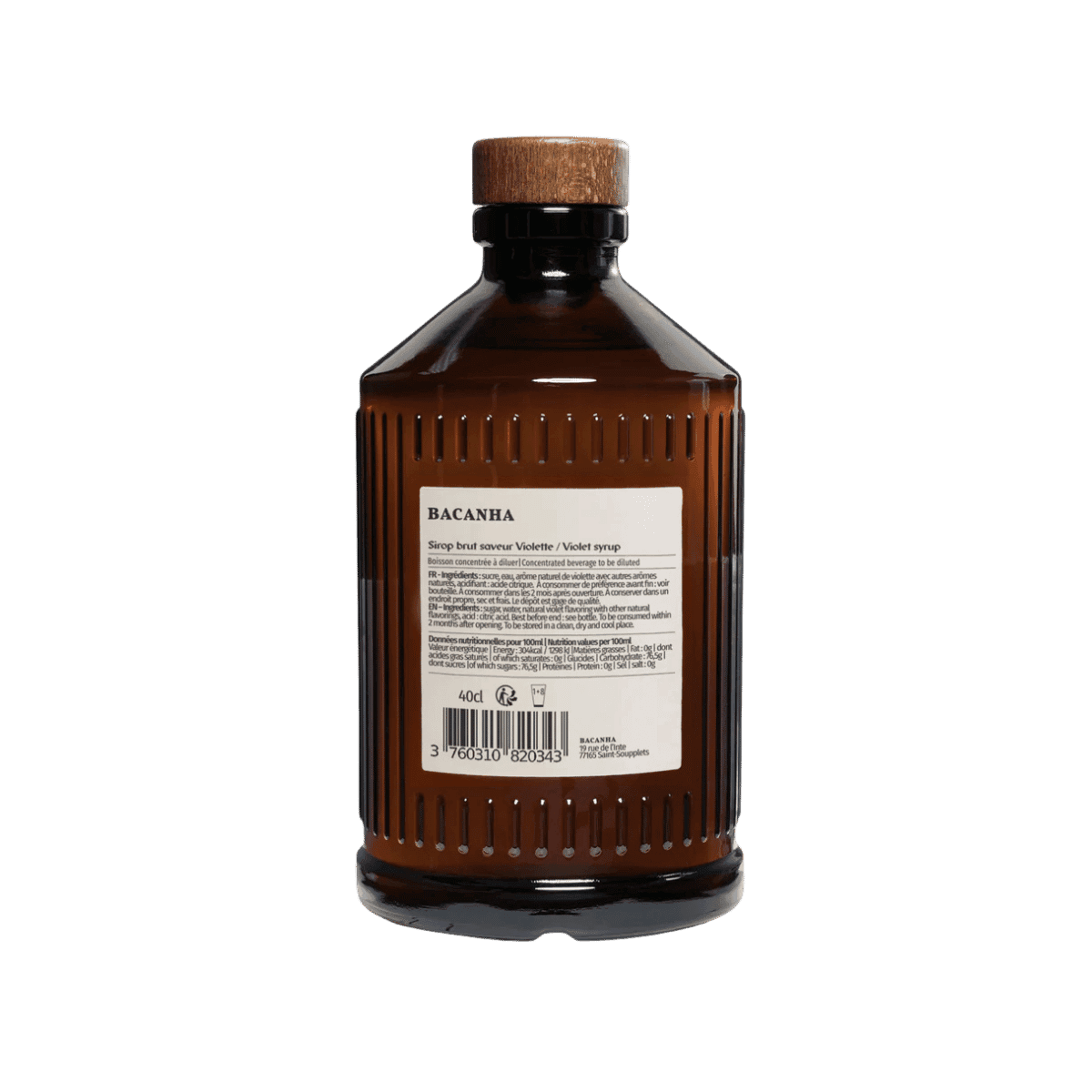 Sirop de violette Brut - Bio - 400ml - Bacanha