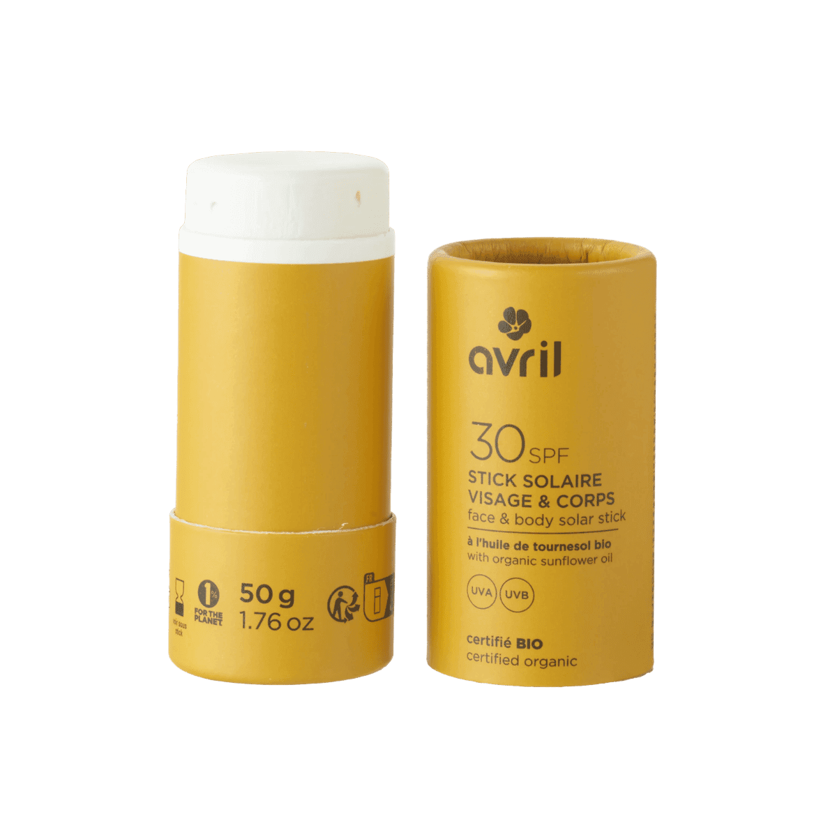 Stick solaire SPF30 - Certifié Bio - Avril