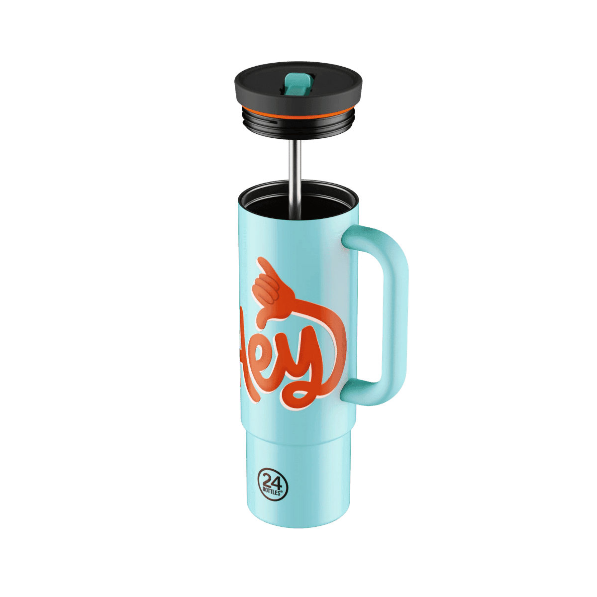 Straw cup 800ml Hey! Blue - 24Bottles