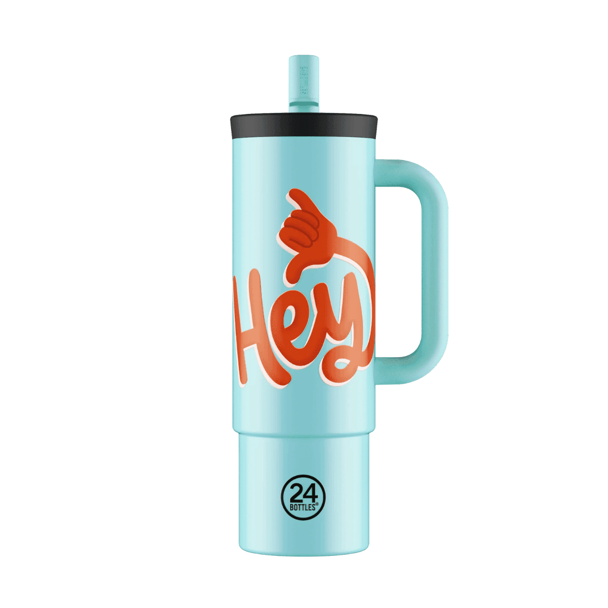 Straw cup 800ml Hey! Blue - 24Bottles