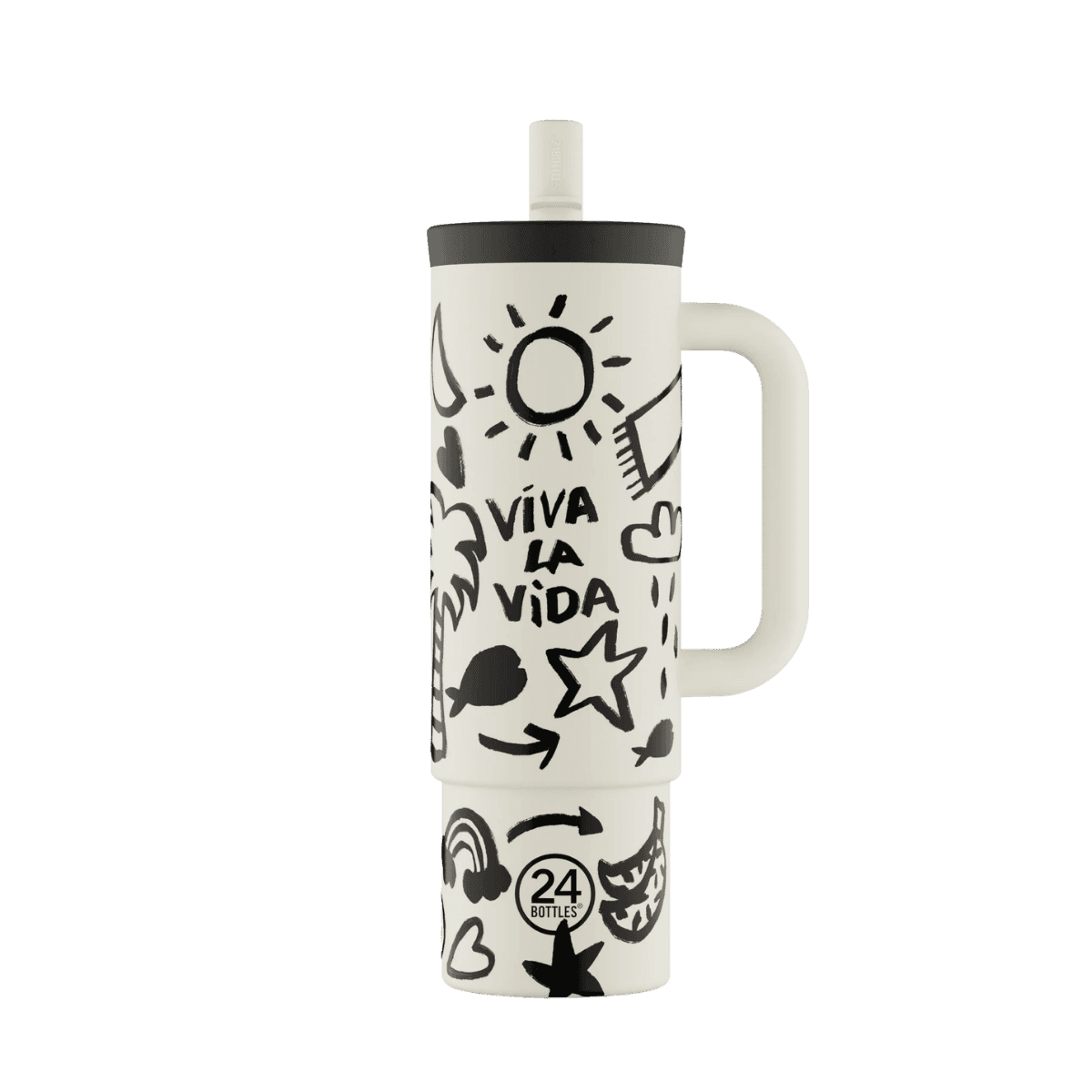 Straw cup 800ml Viva la vida - 24Bottles