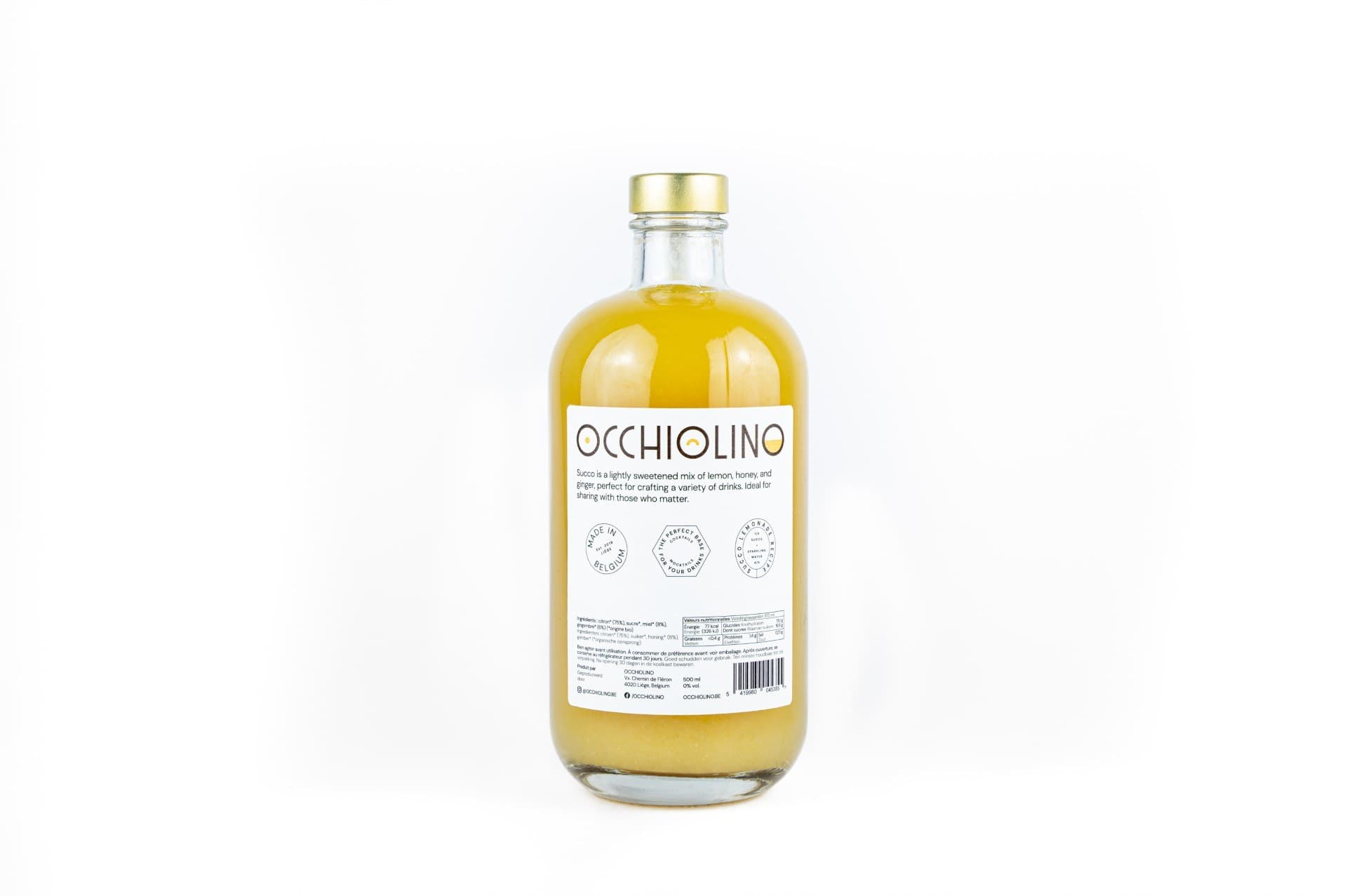 Succo - Biologisch citroensap honing en gember - 500ml - Occhiolino