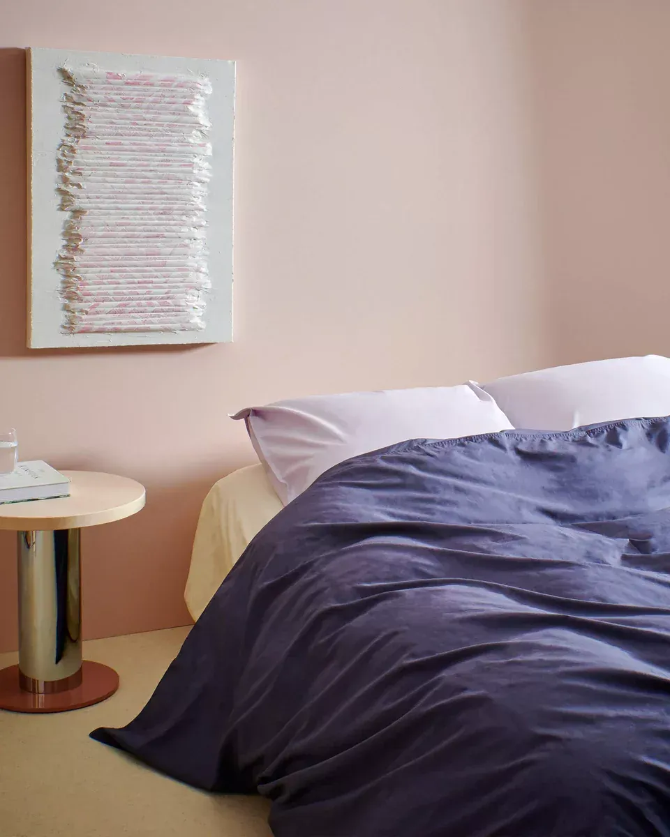 240X220 Housse de couette Percale 100% Coton - Navy Blue PDBO240NB - Suite702