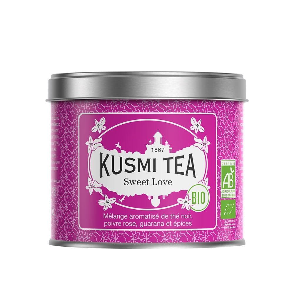 Thé noir Poivre rose & Guarana BIO - Sweet Love - Boîte métal 100gr - Kusmi Tea