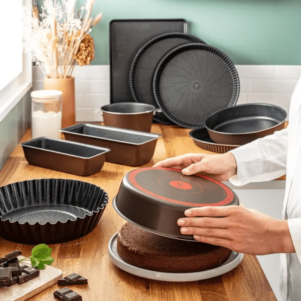Tefal Moule à cake rond PerfectBake 24cm J5549602 - Tefal