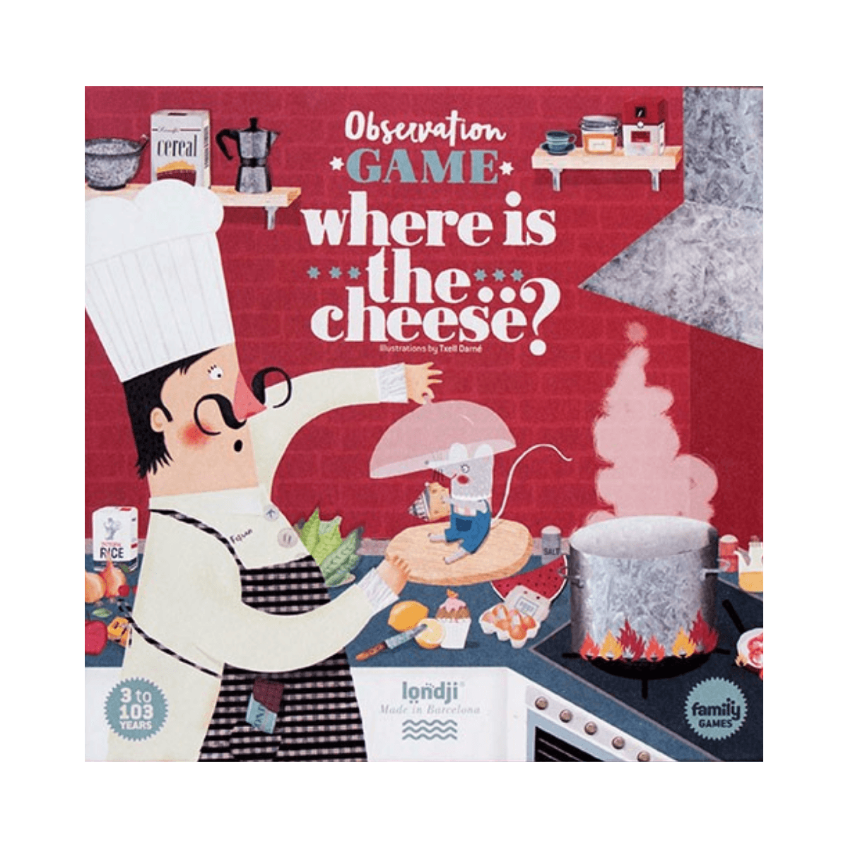 Jeu d'observation et de rapidité - 3 ans et + - WHERE IS THE CHEESE? - Londji