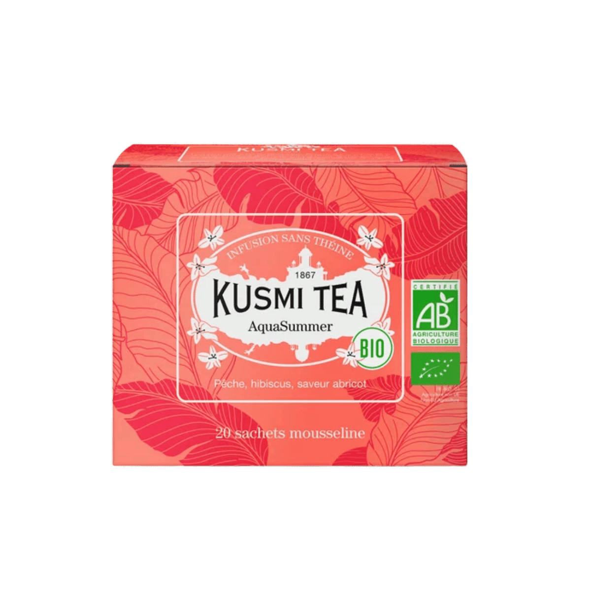 AquaSummer Bio Kusmi Tea – Perzik, abrikoos & hibiscus – 20 zakjes - Kusmi Tea