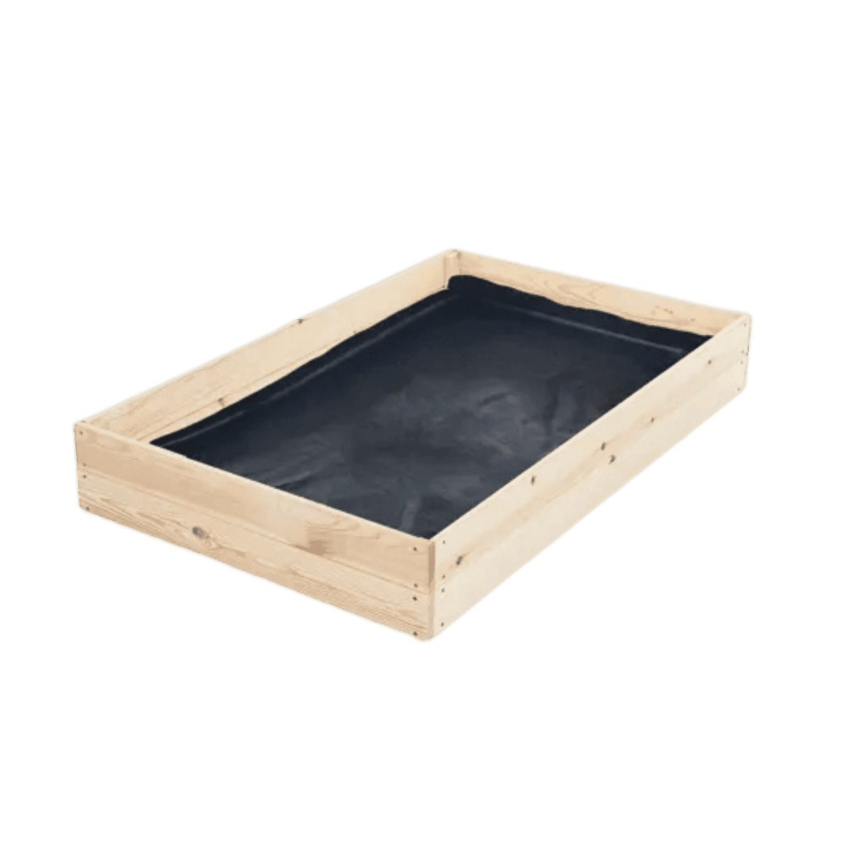 Bac de potager en bois avec tapis de sol - 140x120x18 cm - Viking Choice