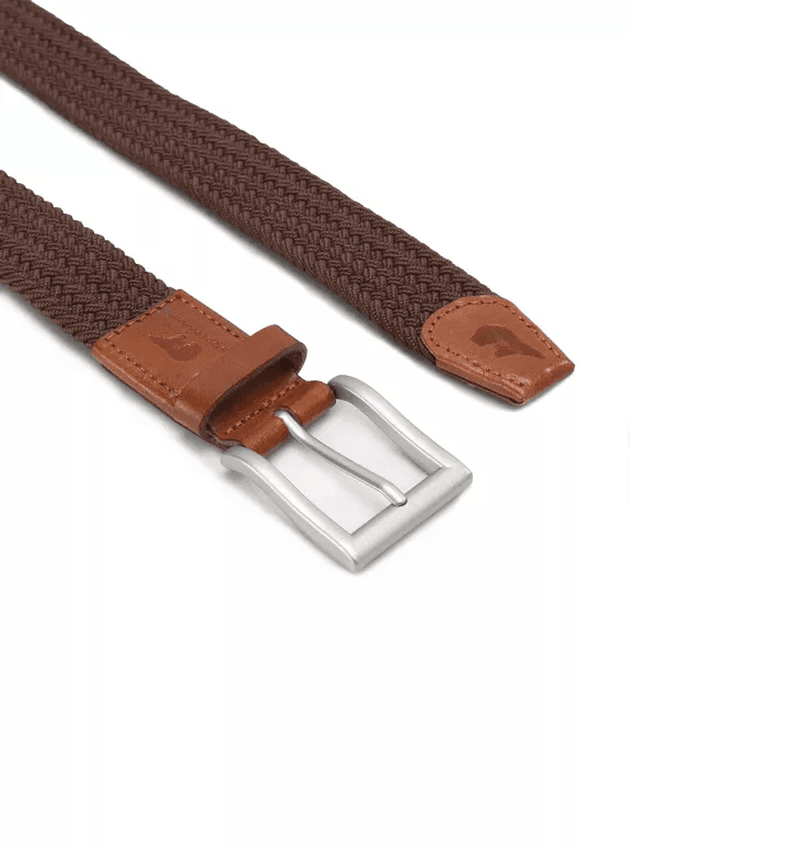 Ceinture tressée élastique recyclée Marron Albert - Slopes & Town
