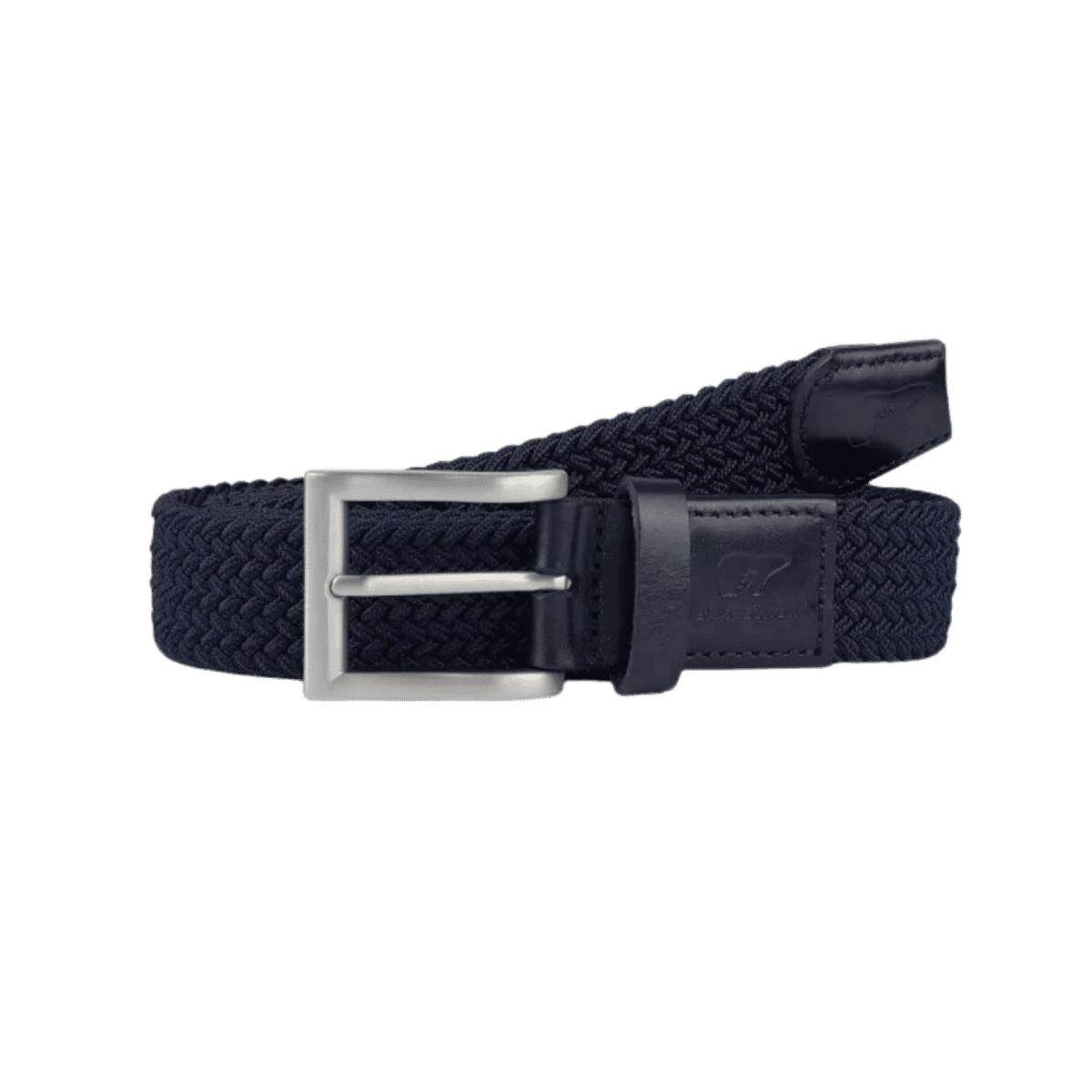 Ceinture tressée élastique recyclée Trent - Bleu marine foncé - Slopes & Town