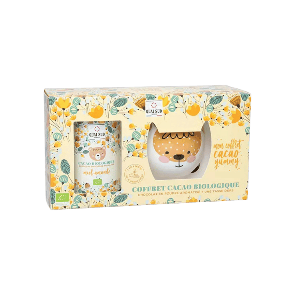 Coffret Cacao miel amande BIO Ours “YUMMY“ - Quai Sud