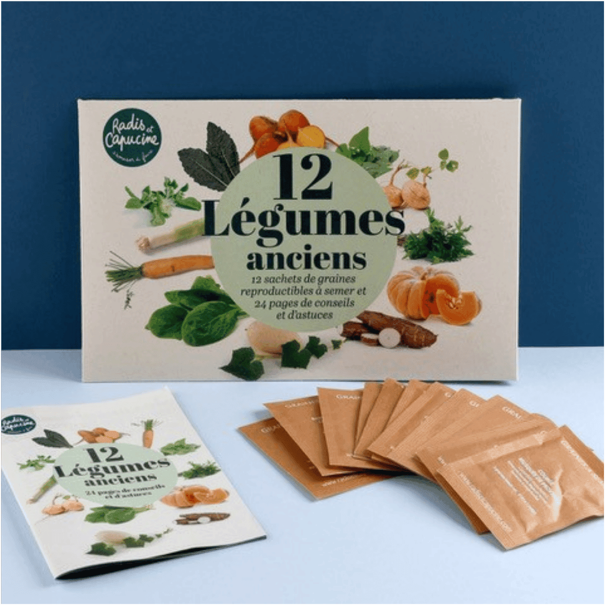 Coffret de graines "Légumes anciens" 12 sachets - Radis et Capucine