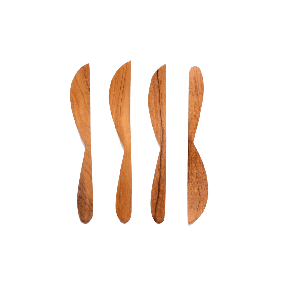 Couteaux en teck x 4 - KNIFE RECLAIMED TEAK S/4 - Originalhome