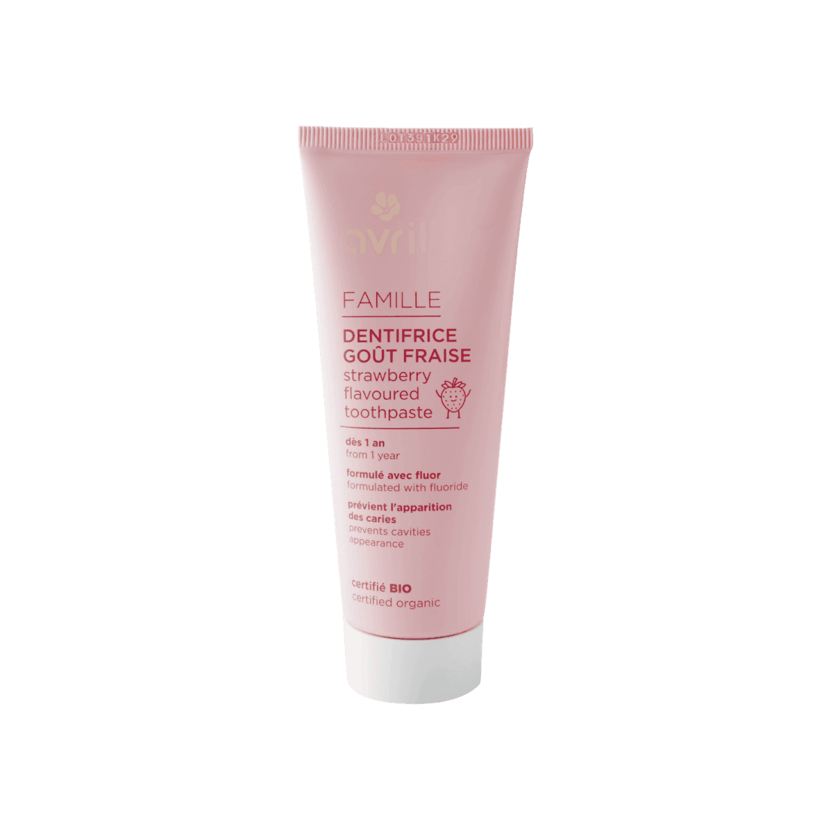 Dentifrice enfant - goût fraise - Certifié Bio - Avril