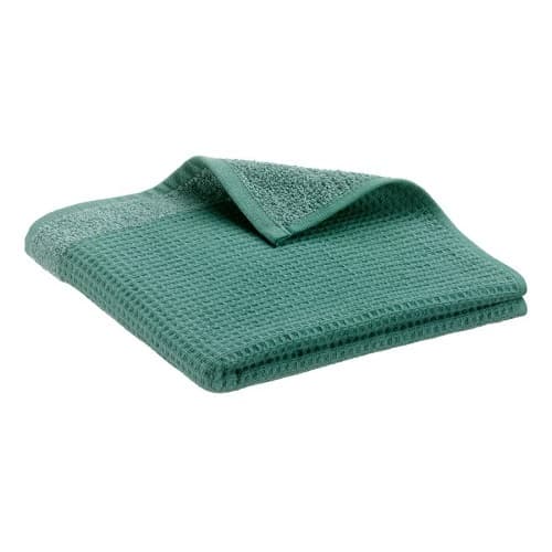 Drap de bain recyclée Abby Emeraude 90 x 150 - Maison Vivaraise