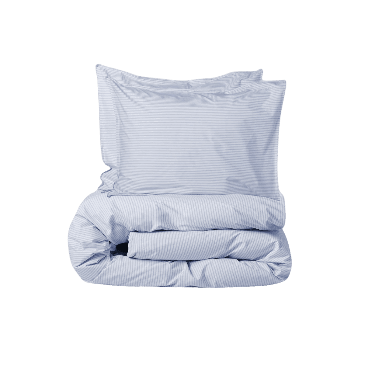 140X220 Housse de couette Stripe Percale 100% Coton - Blue-Ecru SP140BLEC - Suite702