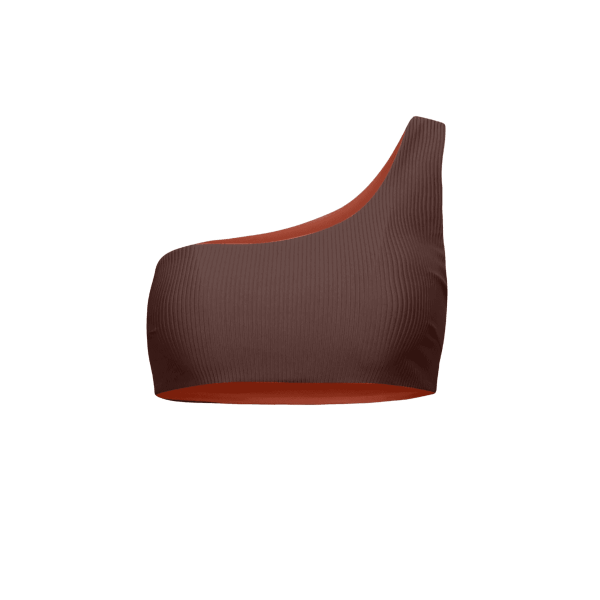 Haut de bikini One shoulder réversible Espresso | Moka - Kaly Ora
