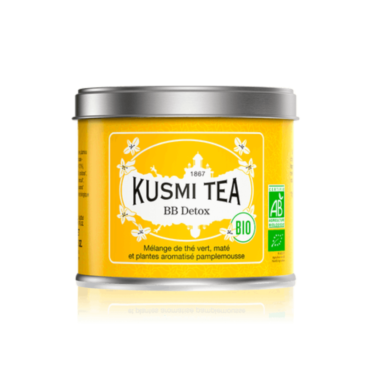 Thé vert maté pamplemousse BIO - BB Detox - Boîte métal 100gr - Kusmi Tea