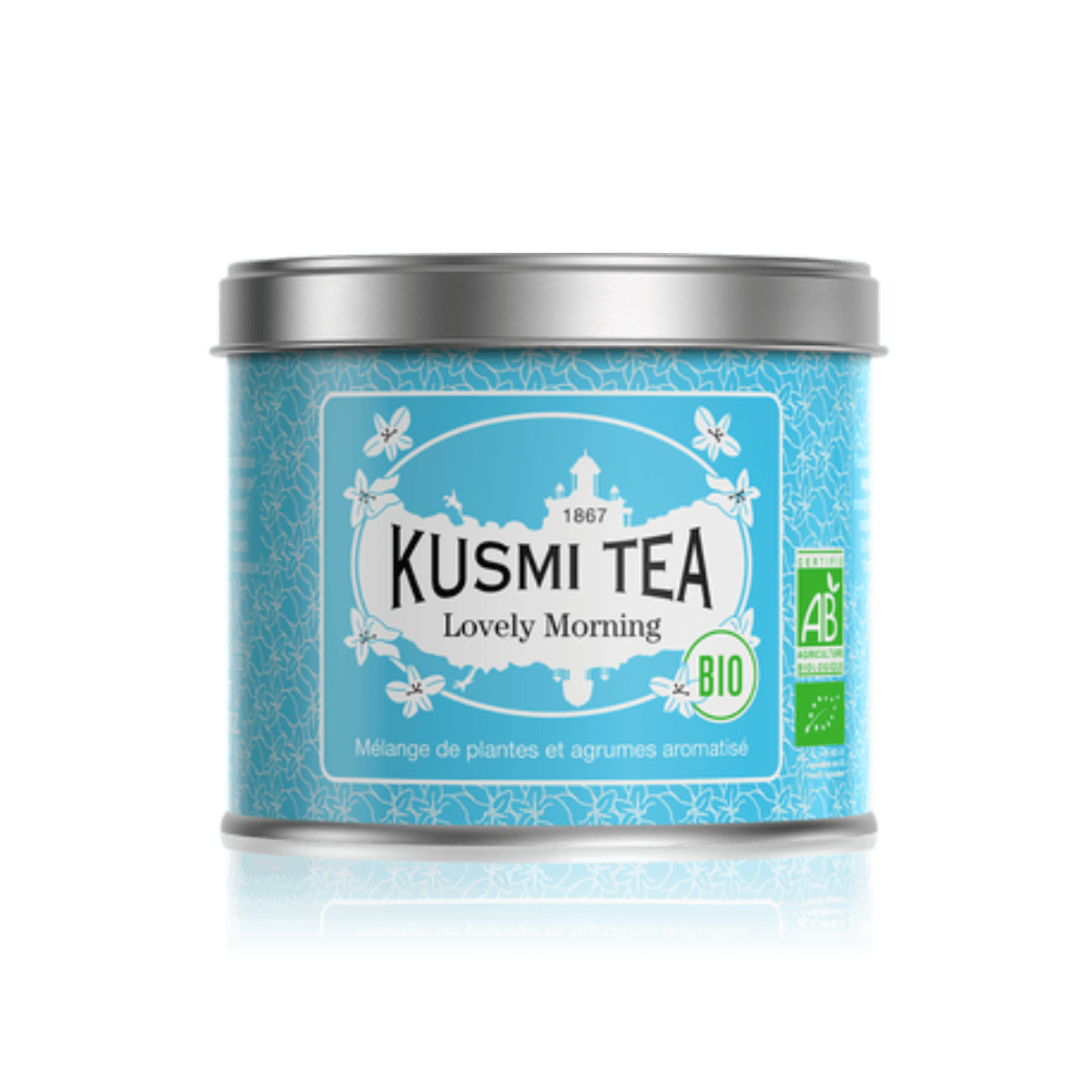 Biologische groene thee met citrusvruchten - Lovely morning - Metalen doosje 100gr - Kusmi Tea
