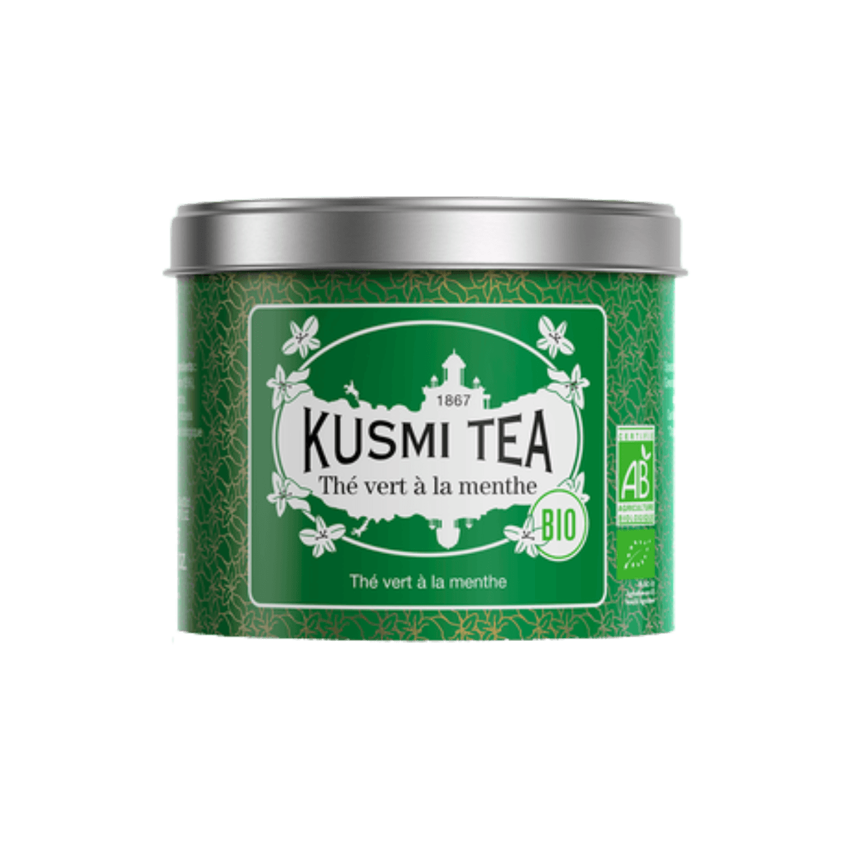 Thé vert à la menthe BIO - Boîte métal - 100gr - Kusmi Tea