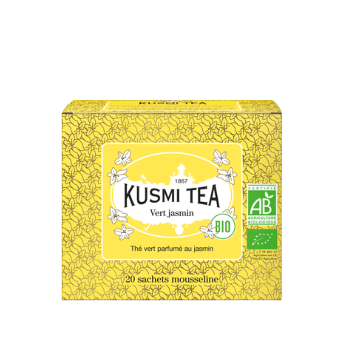 Thé vert au jasmin BIO - Etui 20 sachets mousseline - 40gr - Kusmi Tea