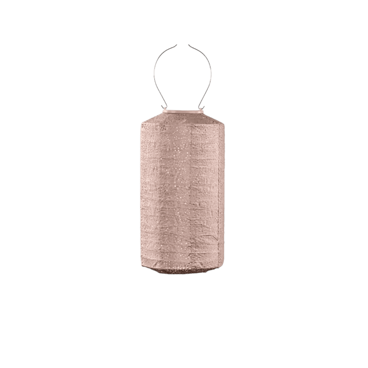 Lanterne Led Solaire Paisley Cylinder - 18 cm - Rose - Lumiz