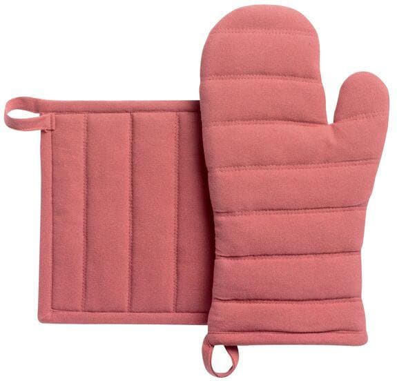 Lot gant/manique Jona Bois de rose 15 x 30 cm - Maison Vivaraise