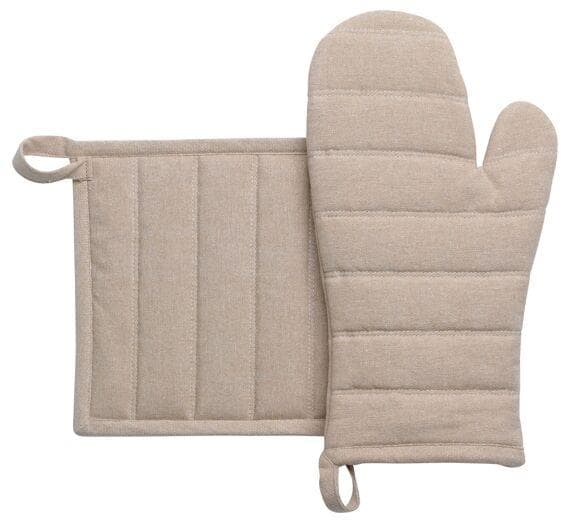 Lot gant/manique Jona Naturel 15 x 30 cm - Maison Vivaraise