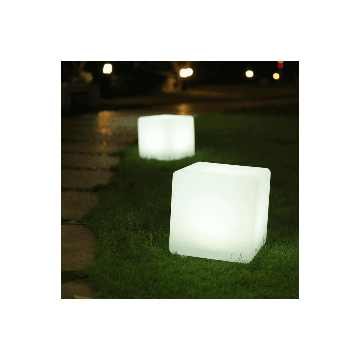 Cube solaire lumineux tabouret et table basse - CASY C30 - Lumisky