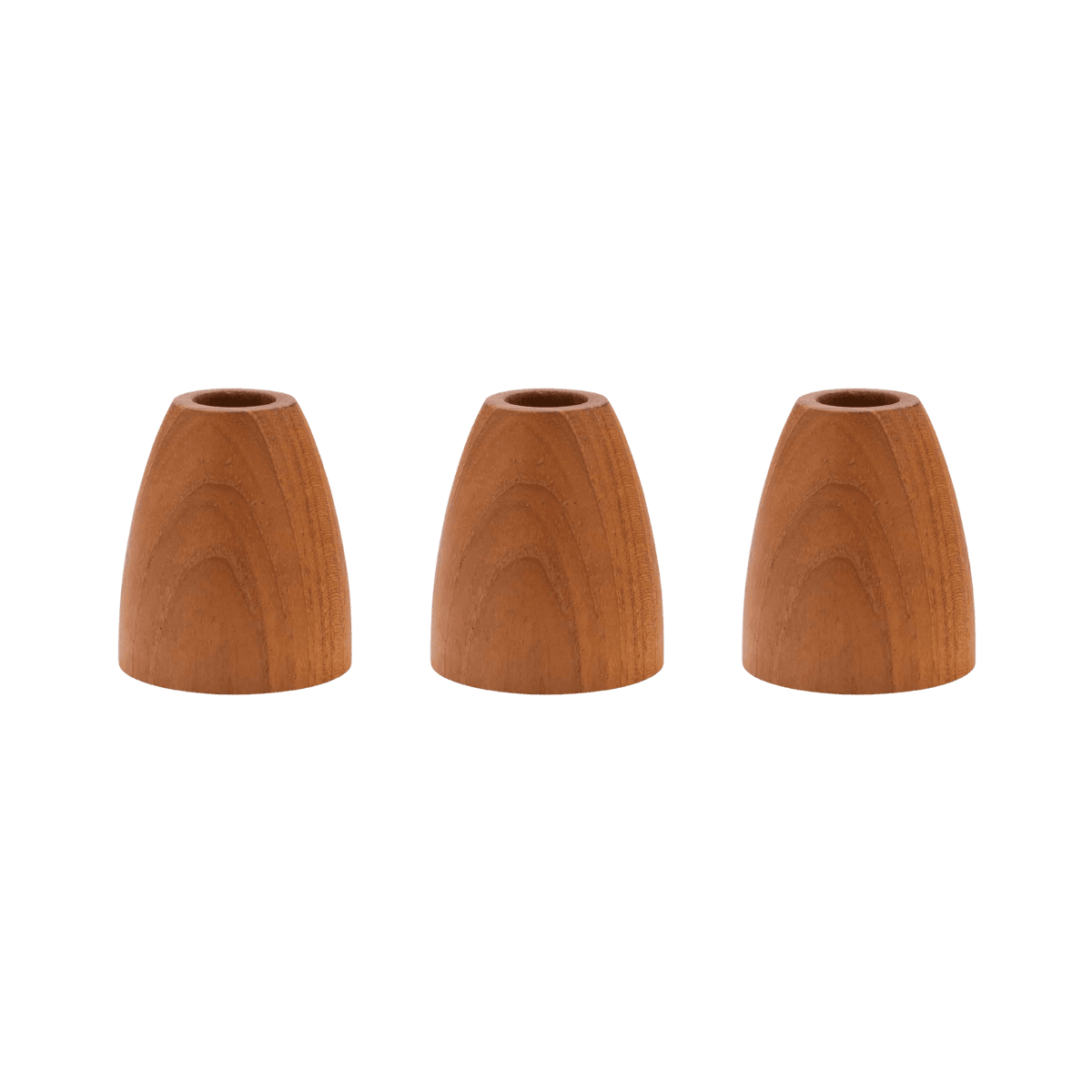 Bougeoirs conique chandelle en teck x 3 - DINNER CANDLE HOLDER - CONICAL - M - Originalhome