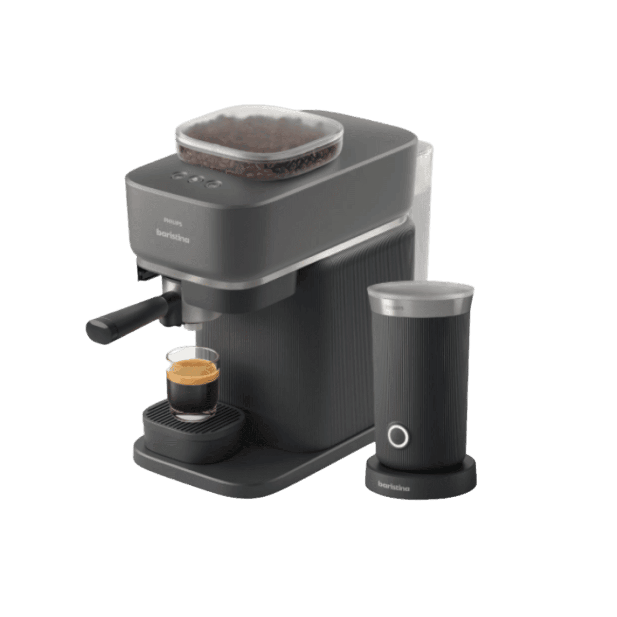 Philips baristina + milk frother noir PHBAR30360 - Philips