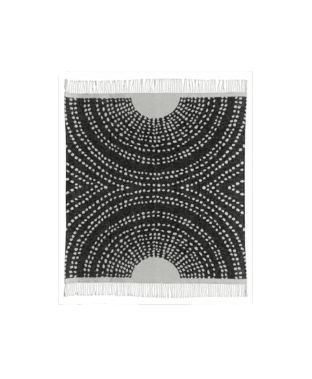 Plaid recyclé Taina Carbone 127 x 160 - Maison Vivaraise