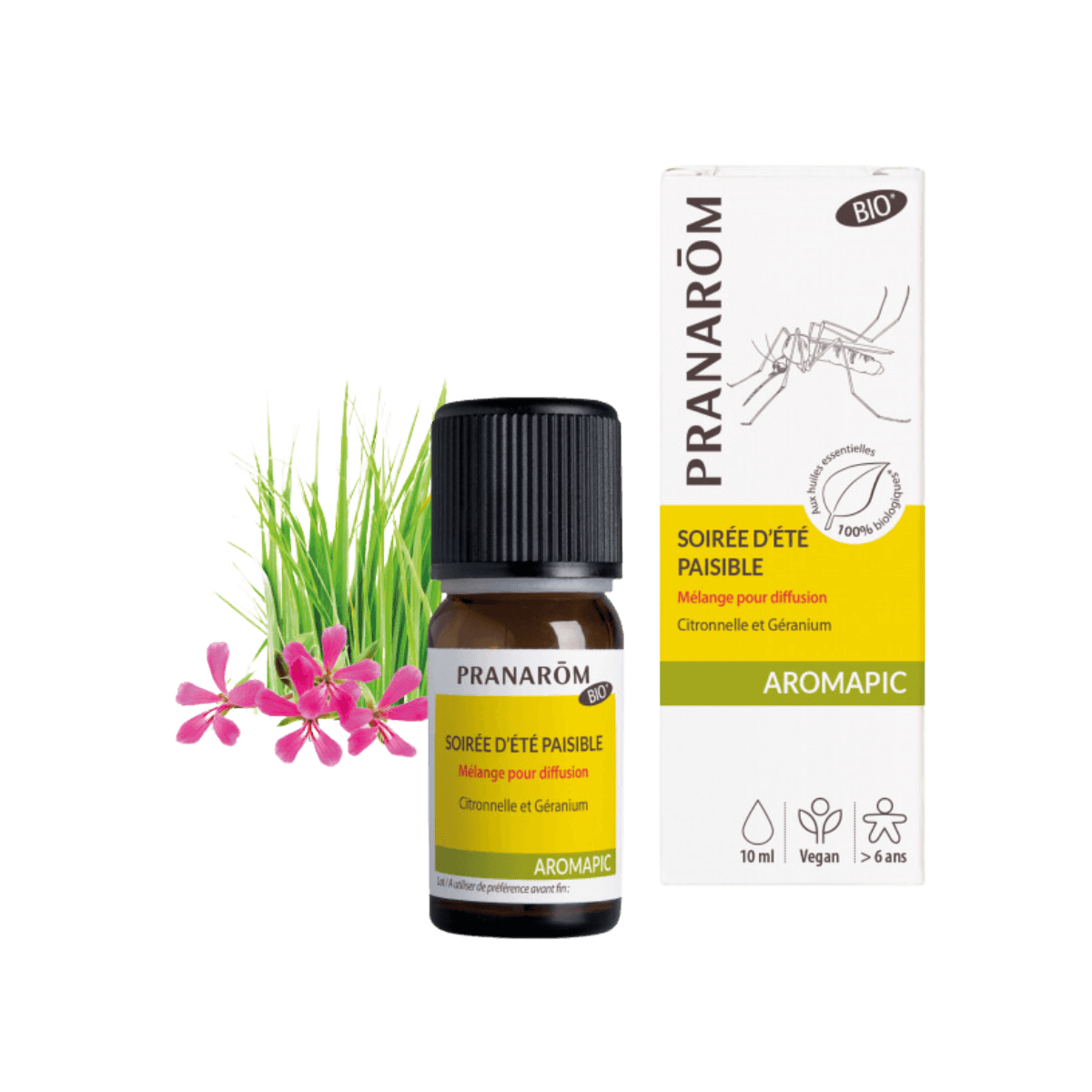 Diffusable anti-moustiques à la citronnelle - Soirée d’été paisible - 10 ml - Pranarôm