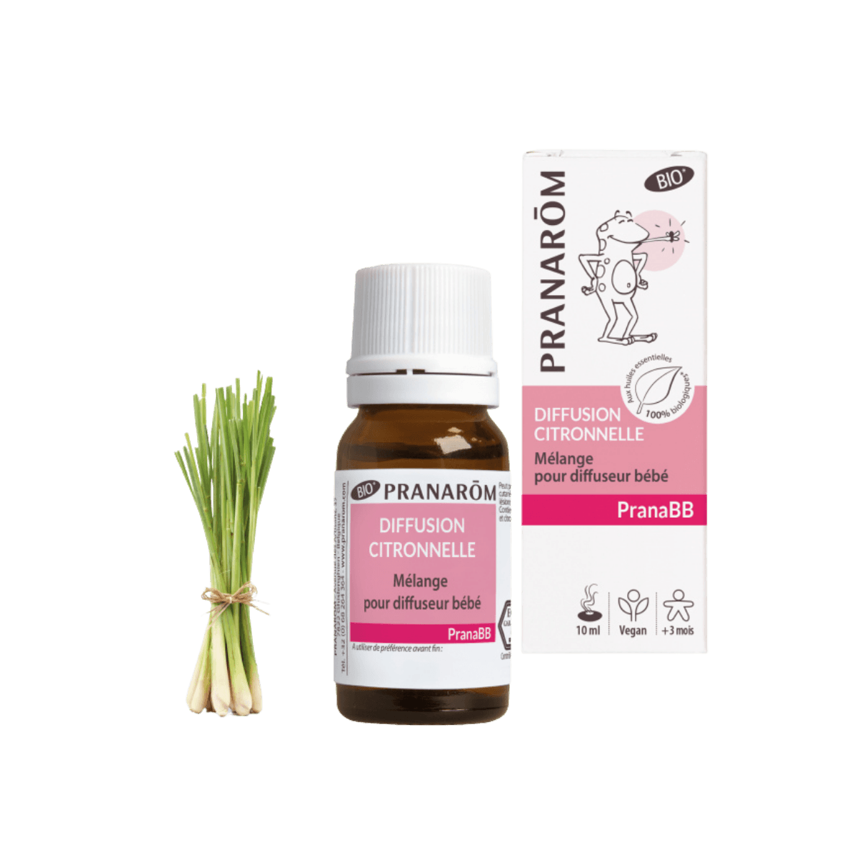 Mélange pour diffuseur bébé - Diffusion citronnelle BIO - 10 ML - Pranarôm