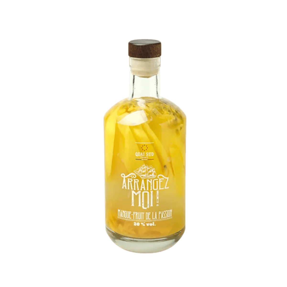 Rhum arrangé BIO Mangue et Fruits de la Passion 70cl - Quai Sud