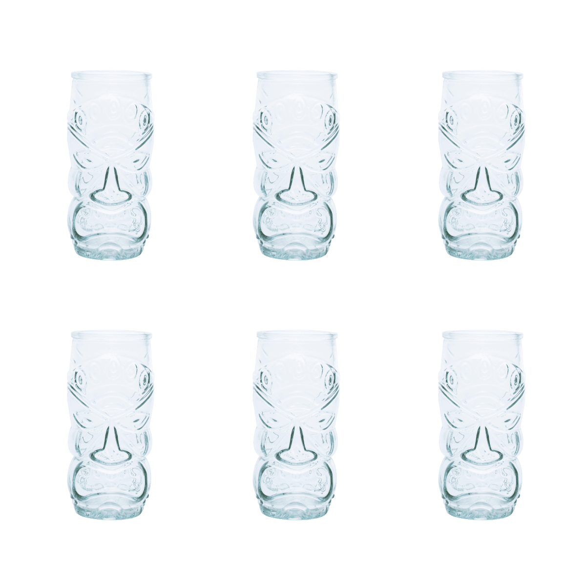 Pack de 6 Verres Tiki en verre recyclé - Quai Sud