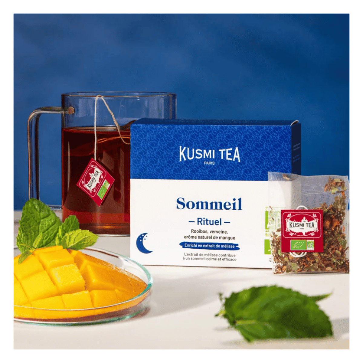 Kusmi Tea Rituel Sommeil Bio – Rooibos, citroenmelisse & mango – 18 zakjes - Kusmi Tea
