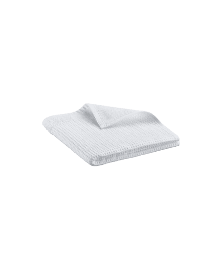 Serviette de toilette recyclée Abby Blanc 50 x 100 - Maison Vivaraise