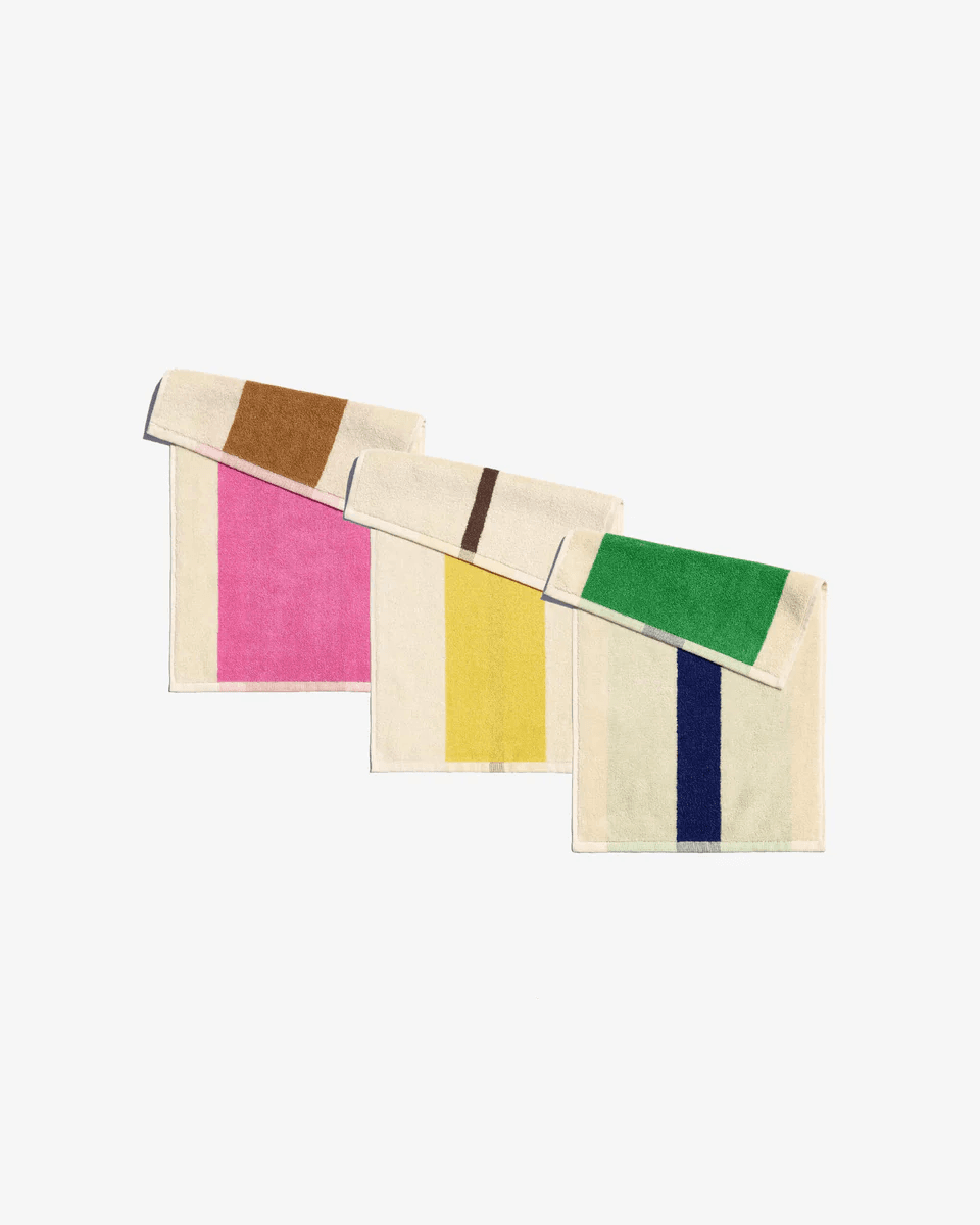 Set essuies / serviettes invités Pink Royal Blue Brown (3 pcs.) 30x50 - Suite702