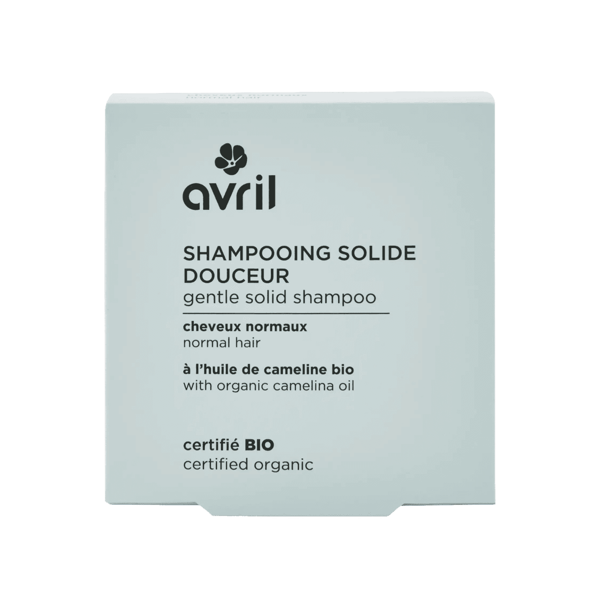 Shampoing solide saponifié à froid - Cheveux NORMAUX 60g - Certifié Bio - Avril