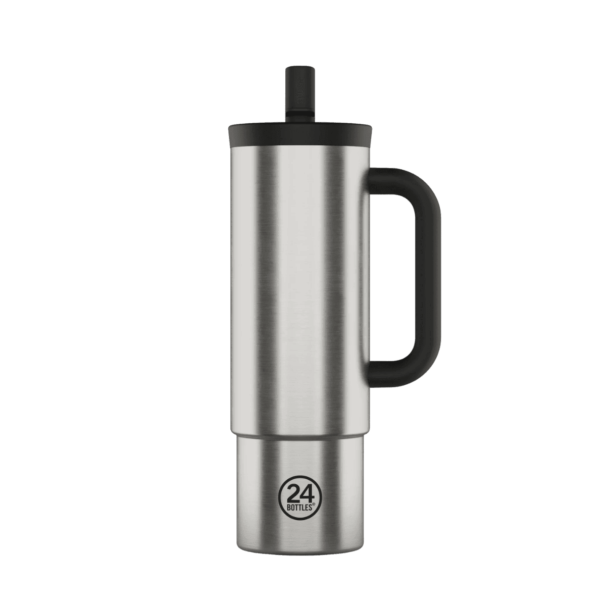 Straw cup 800ml Brushed steel - 24Bottles