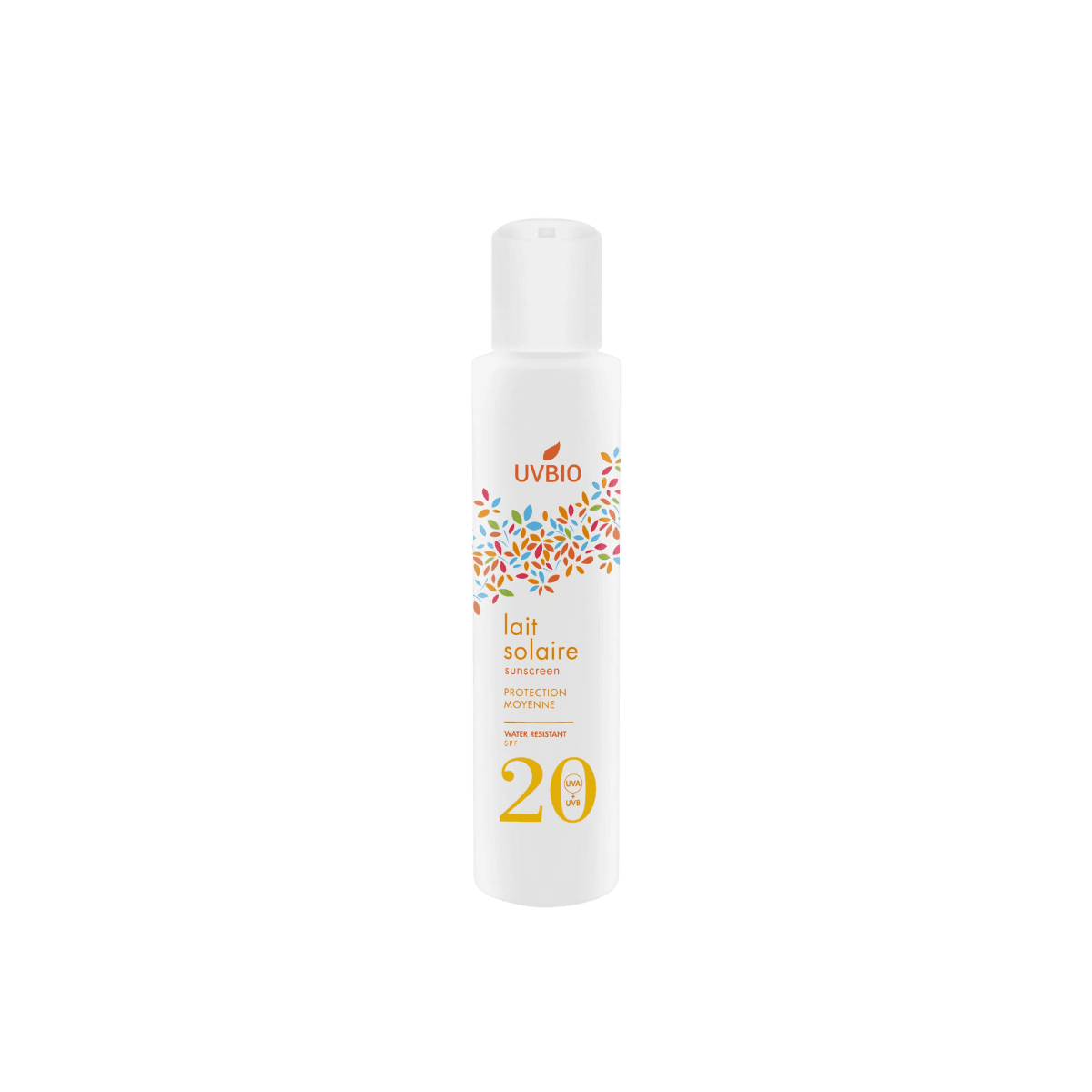 Lait solaire BIO SPF 20 visage et corps sans traces blanches- 100ml - UV BIO